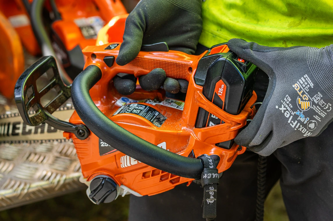 ECHO landscaping equipment in use